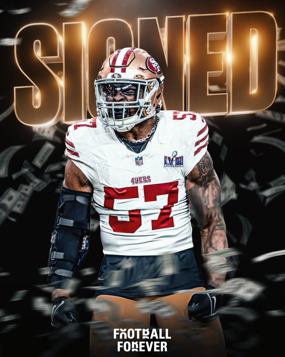fballforeverhq's tweet photo. BREAKING: The 49ers are signing LB Dre Greenlaw to a 1-year/$7.5M deal 🔥

Greenlaw returns to San Francisco. https://t.co/WxfQfcsJId