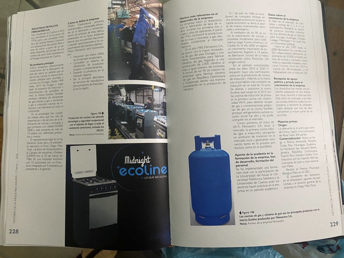 Hoy se realizó el lanzamiento del libro “La historia de la industria azuaya”. 

Sin lugar a dudas la primera obra que se escribe y recoge la historia de nuestra industria. Con seguridad tendremos una segunda parte.

Gracias por la invitación y por ser mencionados en el mismo.