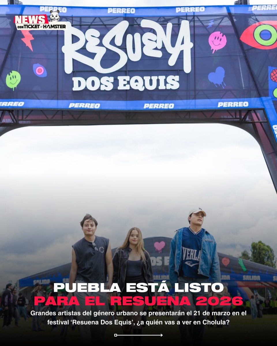 ticketelhamster's tweet photo. ¡Puebla va a resonar! 🔥
Rels B, Yandel Sinfónico, Manuel Turizo e Ivy Queen encabezan Resuena Dos Equis este 21 de marzo en Foro Cholula.
¿Ya tienen sus boletos o se van a quedar fuera? 👀
🎫 A la venta en @eticketmx
#ResuenaDosEquis #RelsB #ManuelTurizo #Yandel #IvyQueen https://t.co/cTn74jcfL6