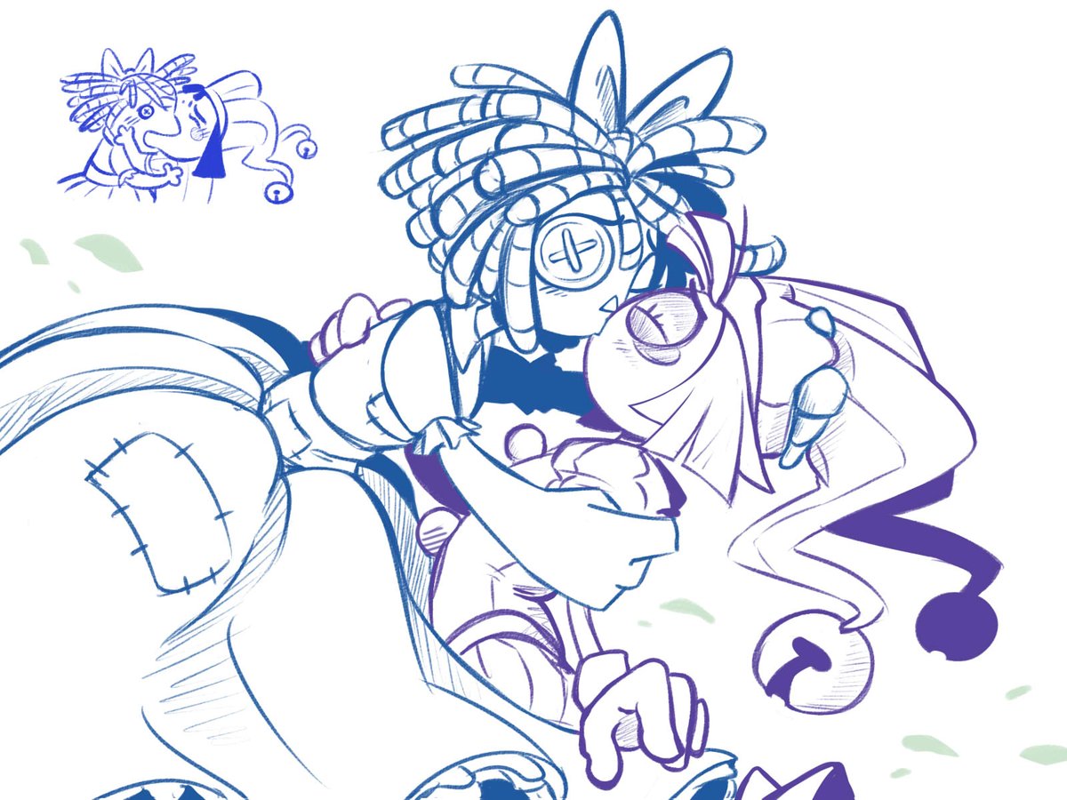 TPitchart's tweet image. KISS between dollies. 🩵 Pomni x Ragatha request by @lyzzievocals
 
( Posting what I had on phone. PC still broken 🥲) #ragapom #tadc #ragatha