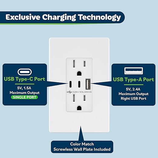 TOPGREENER's tweet image. Topgreener's 5.0A USB Outlet features:

🔌 15Amp
🔌 Tamper-resistant receptacles
🔌 1 USB Type-A, 2 USB Type-C ports
🔌 Matching screwless wall plate

🛍 Shop now: amazon.com/TOPGREENER-Tam…

#charging #fastcharging #homeupgrade #diyhome #modernhome #techfinds #amazonfinds