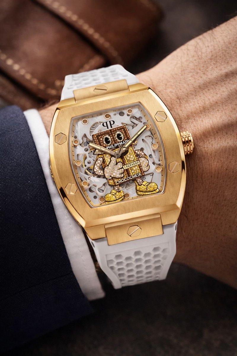 philppmain's tweet photo. Philippmain X Chococheik 
Dos mundos, un mismo concepto: disfrutar el momento.
La elegancia del tiempo se une al placer del chocolate en esta colaboración donde cada detalle cuenta. https://t.co/6576uAhNYw