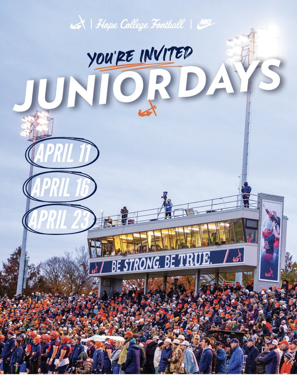 Bsalowitz2027's tweet photo. Thank you @HopeCollegeFB for the invite! @Coach_HThompson @PStuursm @CoachHawken @CoachJArnold4 @MIexposure @MichFBFrenzy @PrepRedzoneMI @alex_pallone @SanilacSports https://t.co/YTuz7dynQd