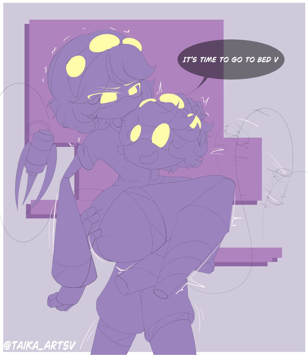 taika_artsV's tweet image. Time for Bed 🥰

A quick doodle 

#murderdrones #envy #NxV