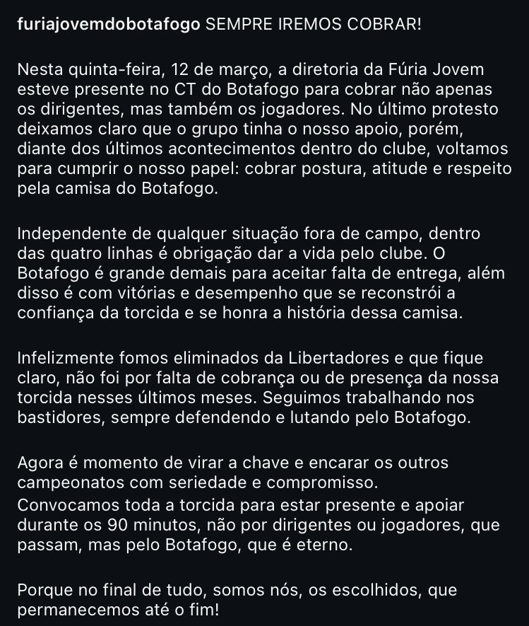 FuriaOficial01's tweet photo. SEMPRE IREMOS COBRAR! https://t.co/DFzQLz6fLL