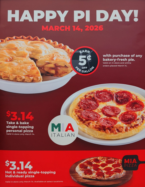 Celebrate Pi Day with Incredible Deals 
Looking for a reason to indulge? We've got three! This Saturday, March 14, we are celebrating Pi Day with deals that are as easy as 3.14.