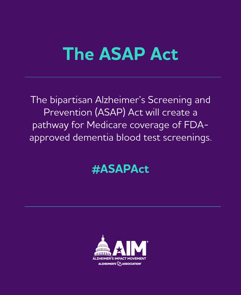 LetsEndALZ's tweet photo. Thank you @RepPatRyanNY @PatRyanUC for co-sponsoring the #ASAPAct. 💜 Expanding access to this blood testing can help families get answers and treatment sooner. Grateful for your leadership on this issue 💜 https://t.co/UphStQIkZ2