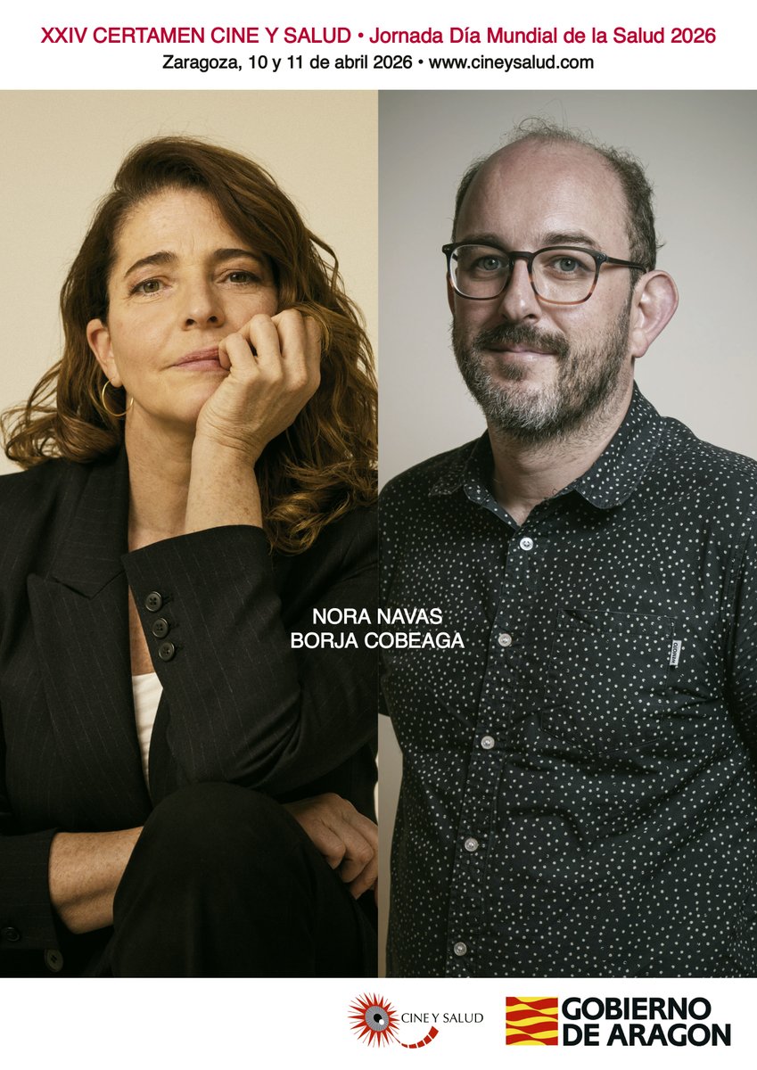 MATRÍCULA ABIERTA JORNADA DEL 'DÍA MUNDIAL DE LA SALUD 2026' Nora Navas, Borja Cobeaga, Sara Osuna #Zaragoza 10-11 abril doceo.catedu.es/epgfp/portadaI… #cineysalud2026 <a href="/dgafprofesorado/">F. Prof. Aragón</a> <a href="/InnovaEducAr/">InnovaEducAr</a> @redevolucionar <a href="/AragonConsejo/">Consejo Escolar de Aragón</a> <a href="/cpjuandelanuza/">CP Juan de Lanuza</a>