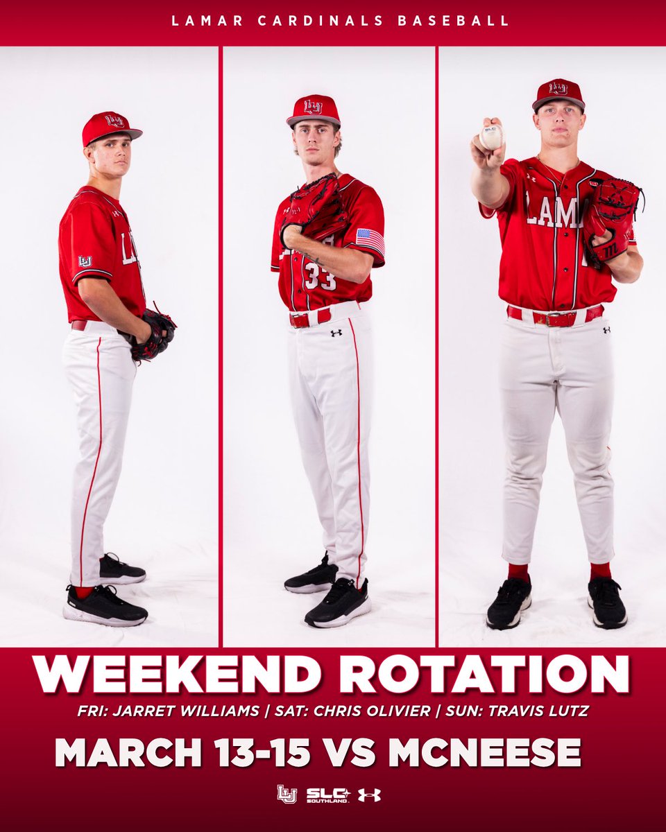 Lamar_Baseball's tweet image. Rivalry Weekend Rotation.

#MoBetta | #PeckEmCards