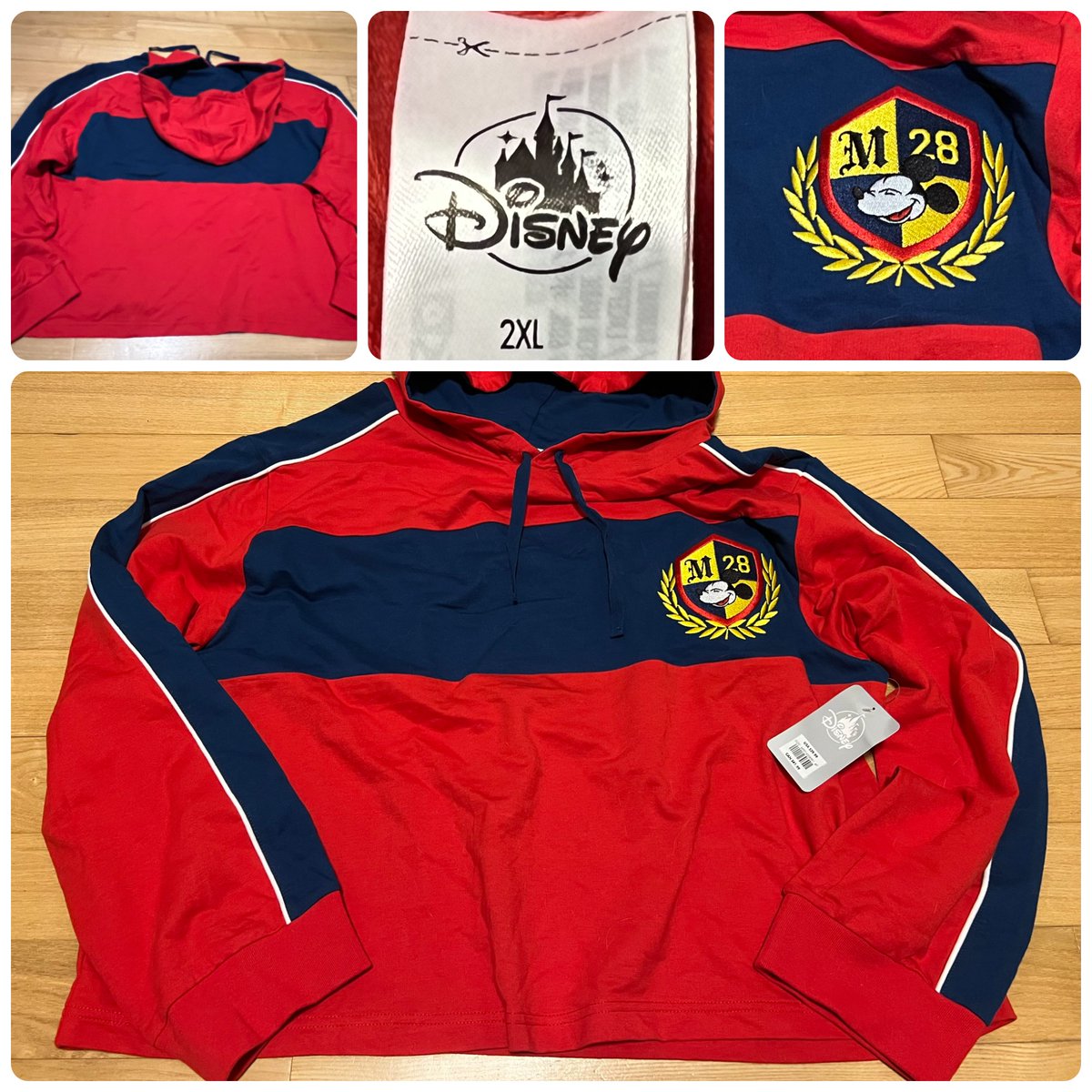 TeriE's tweet photo. CUTE Disney Parks #WomensPLUS 2XL #MickeyMouse Shirt w Hood #CottonBlend RED BLUE NEW NWT https://t.co/36vFULSLQS
#colorblock #disneyshirt #disneywomenshirt #disneystyle #disneyfashion #disneyparks #disneyworld #disneyland #disneyvacation #disneyvibes #mickeyandfriends #shirts https://t.co/fjdhJqklWp