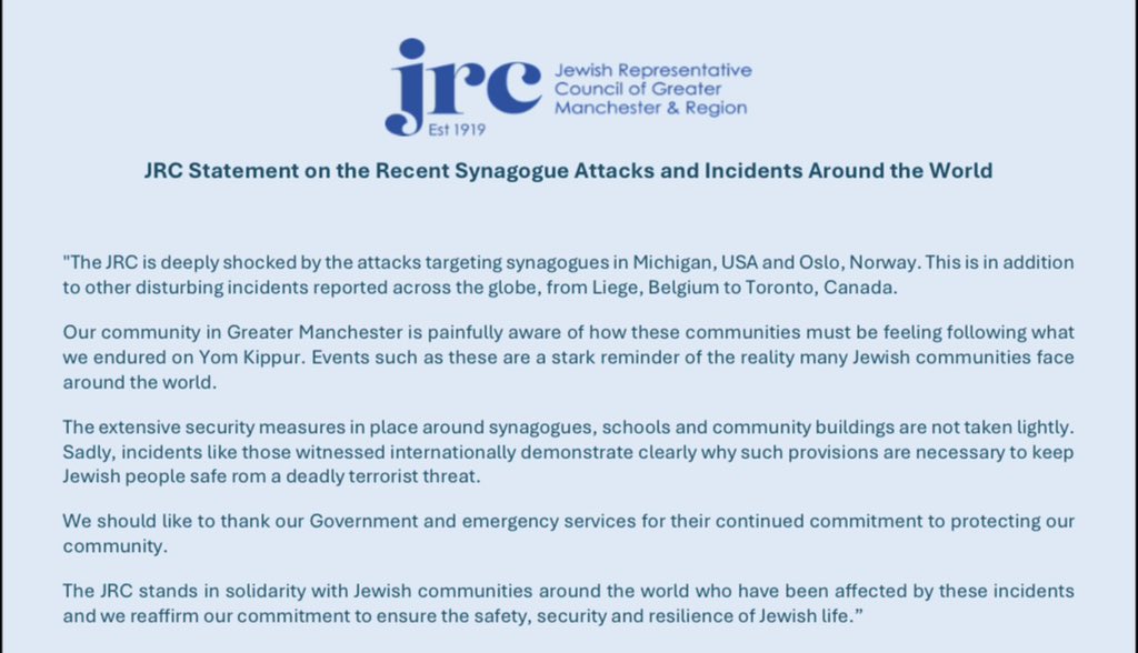 Jewish Representative Council of GM & Region tweet media