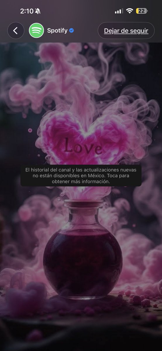 NikiFilippetti's tweet photo. @Guarromantico_ El Spotify no quiere a México 🙃 https://t.co/A2NyRWElIT