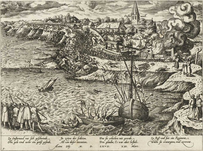 boudewijnsteur's tweet photo. Op deze dag in 1567 vond de Slag bij Oosterweel plaats waarbij een geuzenleger door troepen van koning Filips II werd verslagen. Was feitelijk het eerste gewapende conflict tussen regeringstroepen en de geuzen - en daarmee begin van 80-jarige oorlog (i.p.v. Heiligerlee in 1568) https://t.co/dp2exs8Hyt