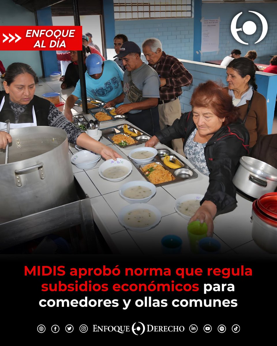 EnfoqueDerecho's tweet image. #EnfoqueAlDía 📰

El día de hoy, 12 de marzo, el #MIDIS aprobó una norma que regula el otorgamiento de subsidios económicos destinados a #comedores populares y #ollas comunes a nivel nacional.

Fuentes: El Peruano y MIDIS

¿Qué opinas sobre esta noticia?
¡Déjanos tus comentarios!