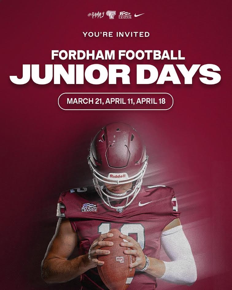 Thanks <a href="/FUFBRecruiting/">Fordham Football Recruiting</a>  for the junior day invite looking forward to getting on campus!