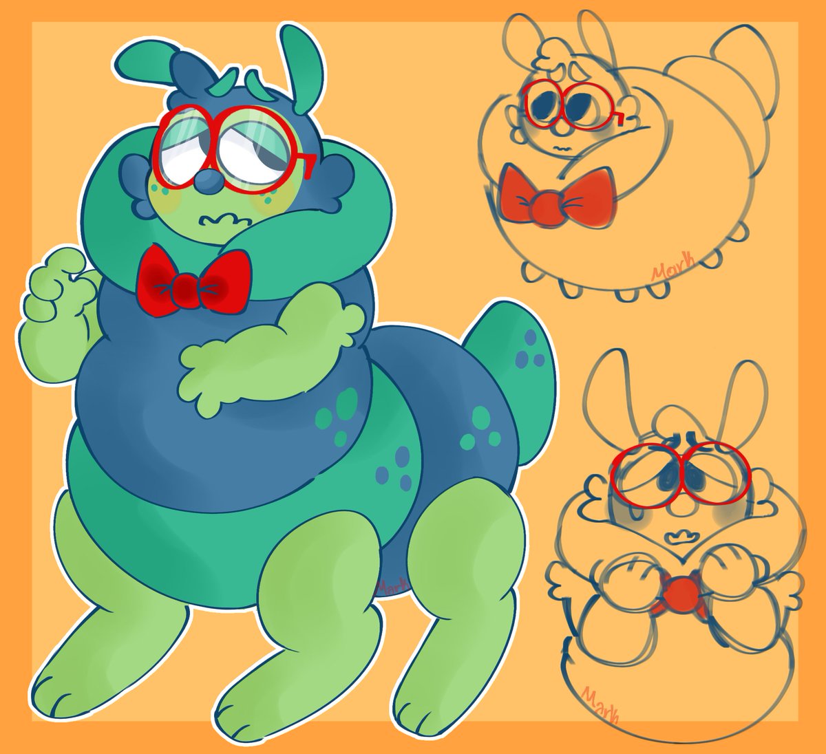 ThePinkApple7's tweet image. Squirm drawing cuz I love this worm 🐛🐛🐛🐛
#Dandysworld #Squirm