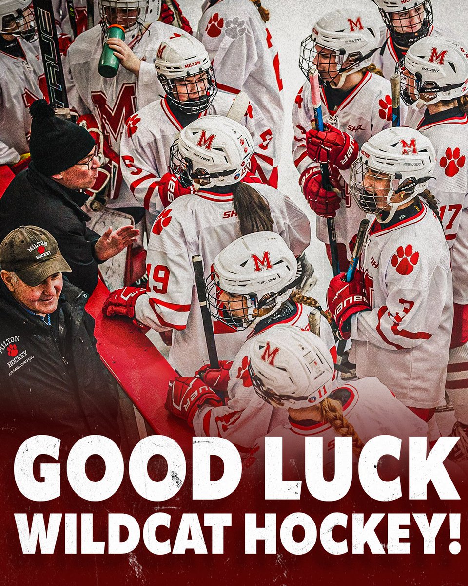 MiltonAccessTV's tweet image. Good luck to the MHS Girls Hockey team in the D2 State Title Game tomorrow at TD Garden! 👏

ROLL CATS.

#Milton #MiltonMa