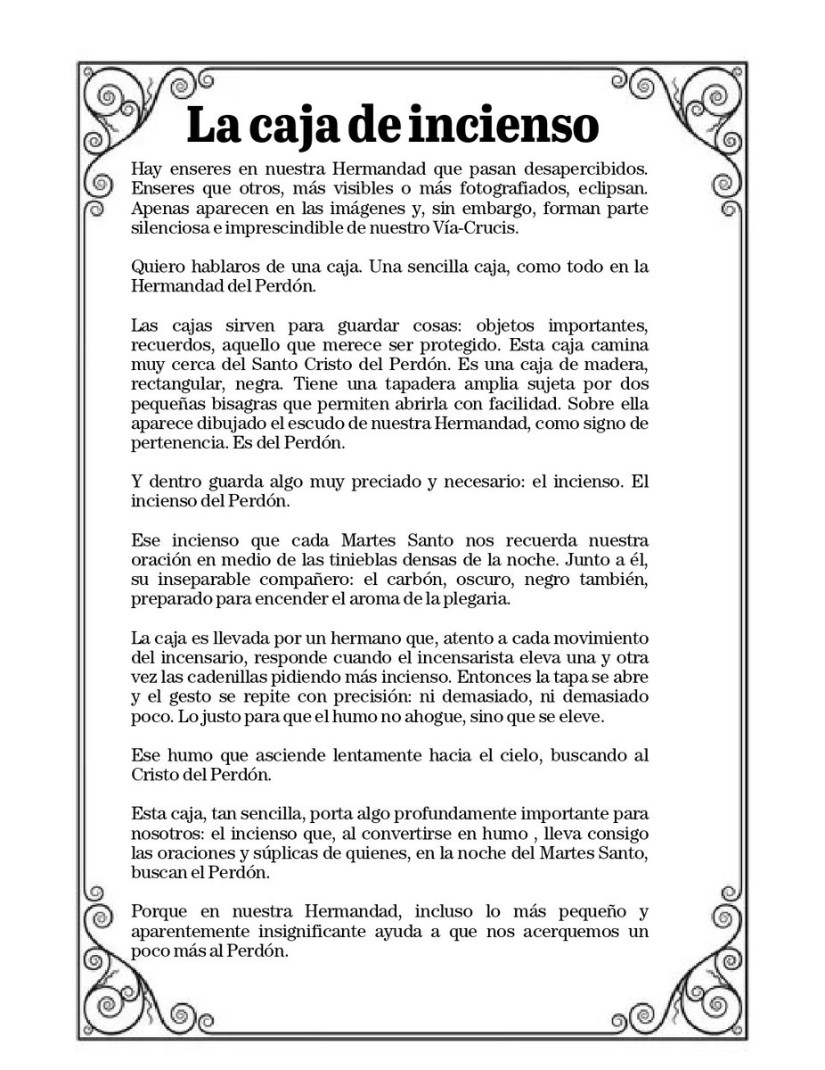 perdon_almeria's tweet photo. En este repaso por los enseres de nuestra hermandad que está realizando nuestro hermano @hdezexposito hoy nos habla de La Caja de Incienso. Es uno de esos enseres fundamentales pero que muchas veces pasan desapercibidos. #cuaresma #vivirperdon #serperdon 📸 Juan Sánchez https://t.co/tmmOPqLegJ