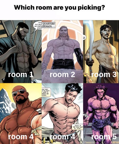 House0fstrange's tweet photo. i keep seeing the female version of this, so i wanted to balance things out so... pick a room. https://t.co/8oipuJnCdq