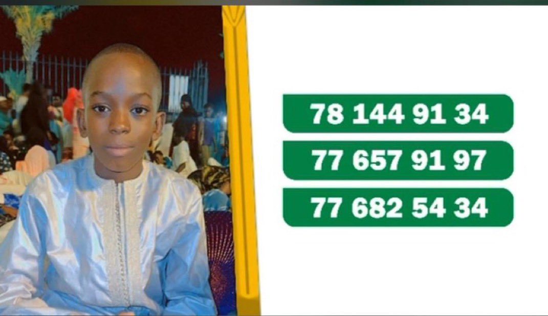 Serigne fallou est disparu avant le mois du Ramadan svp Rt aux maximum 
🚨🚨🚨🚨🚨🚨🚨🚨🚨🚨🚨🚨🚨