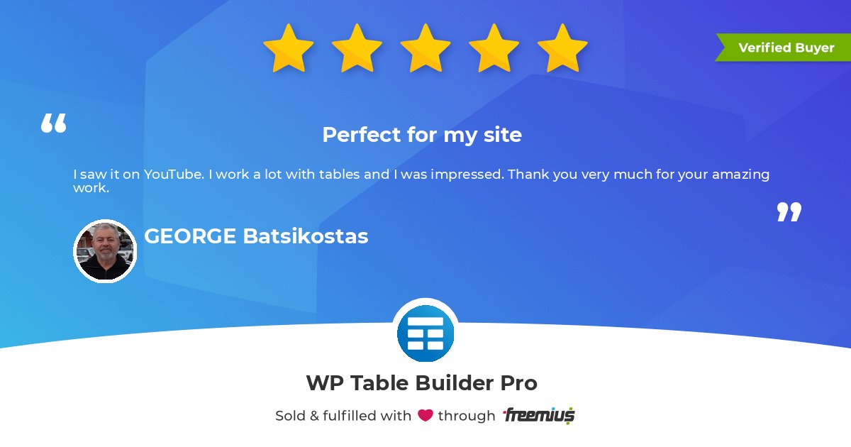 WP Table Builder tweet media