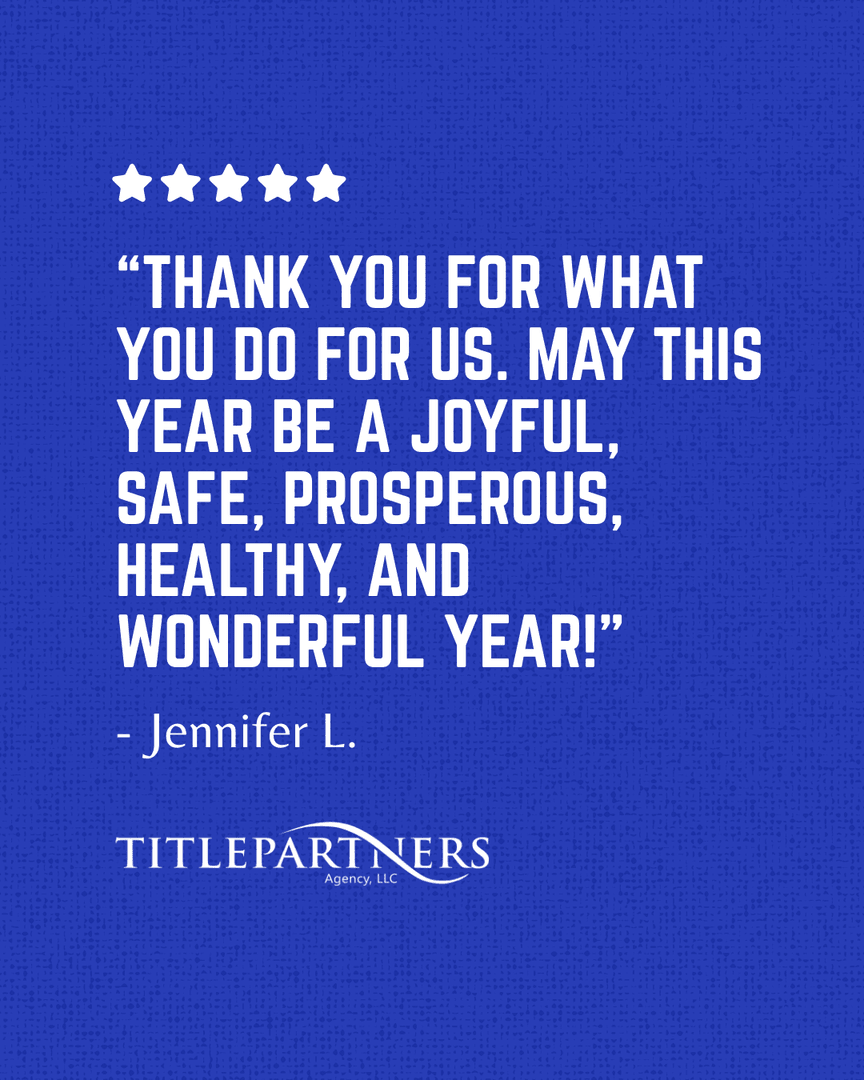 TitlePartnersMo's tweet photo. Thank you for the opportunity to work with you. We strive to do our best. We appreciate your trust, Jennifer.

👉 Find more of our 5-star reviews at https://t.co/3EyU2OUu9Z. 

#MOrealestate #TitlePartnersAgency #closewithtitlepartners #titleexperts https://t.co/YxhMLaQpA1