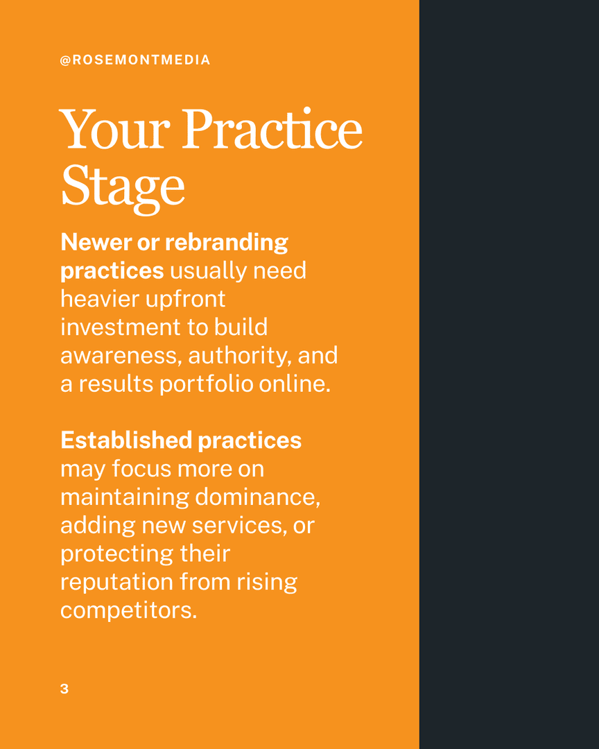 RosemontMedia's tweet photo. Wondering what your practice's marketing budget should be? 

There are many factors that practices should consider before deciding on a "right" number. Check out our tips, and visit our website for more details: https://t.co/XX4wsDe76N https://t.co/clKrrDD1Pr