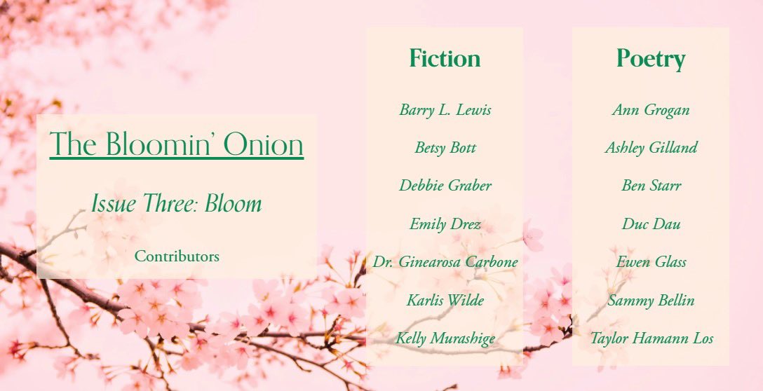 The Bloomin’ Onion | **SUBMISSIONS ALWAYS OPEN** tweet media
