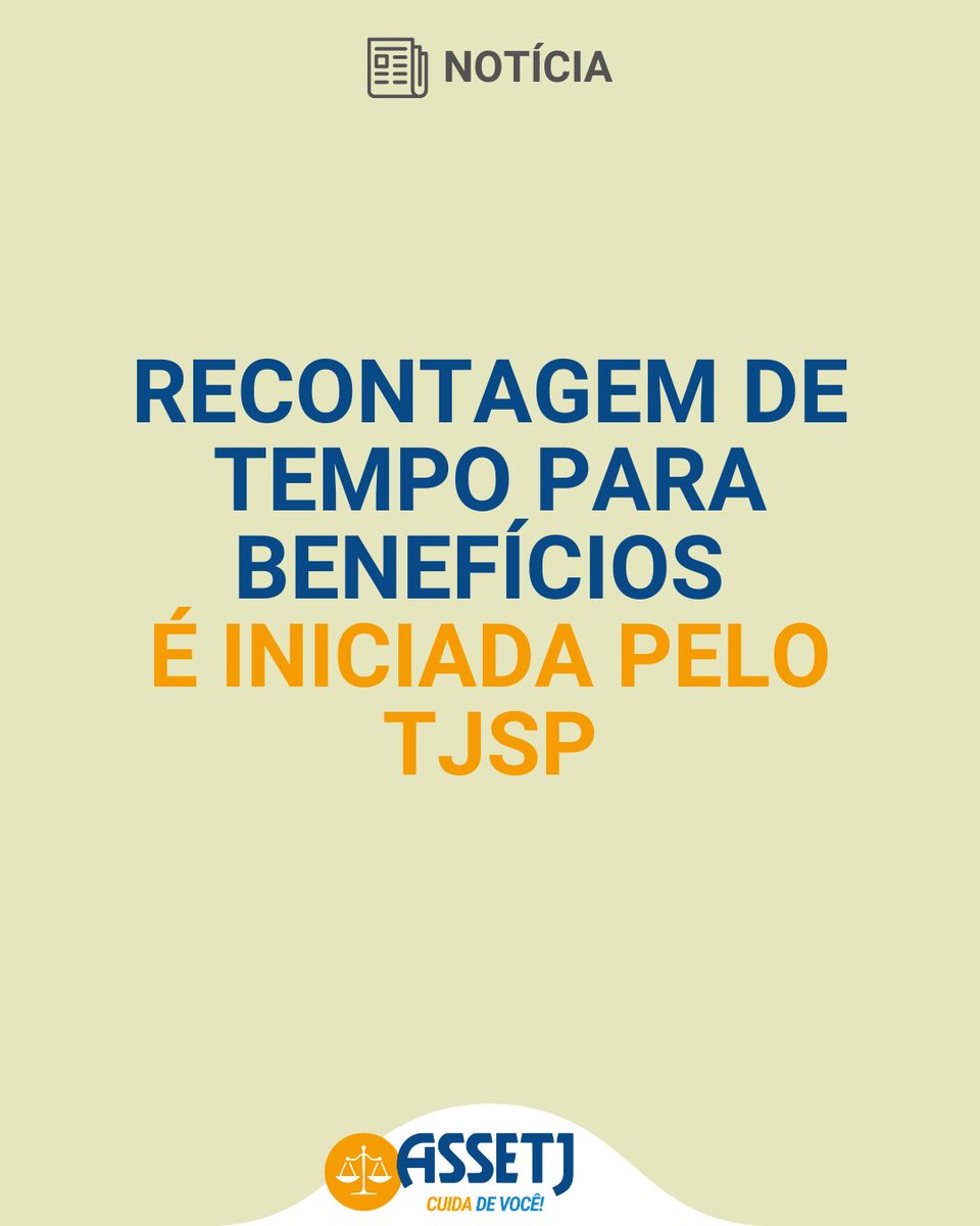 Nesta quinta-feira, 5 de março, a Secretaria de Gestão de Pessoas (SGP) publicou o Comunicado nº 22/2026, que estabelece as diretrizes para a recontagem do período de 28/05/2020 a 31/12/2021.

assetj.org.br/noticias/conqu…