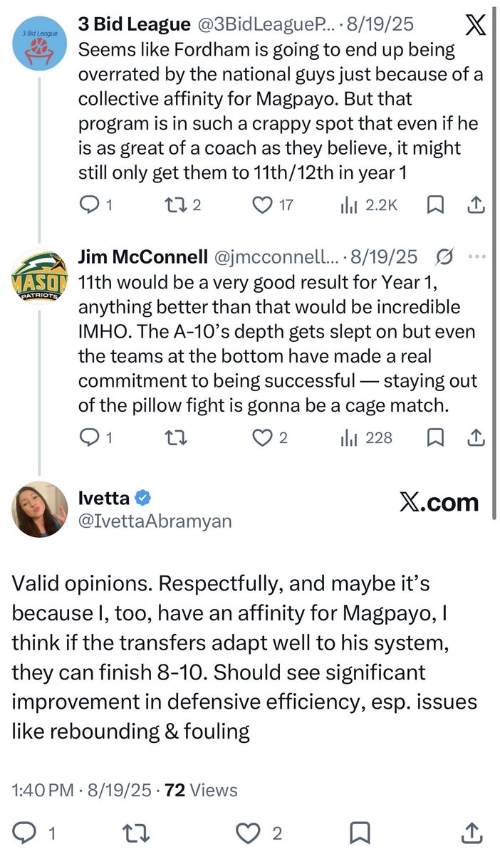 IvettaAbramyan's tweet image. And Fordham finished 8th. 🎤⬇️

#A10 🧾