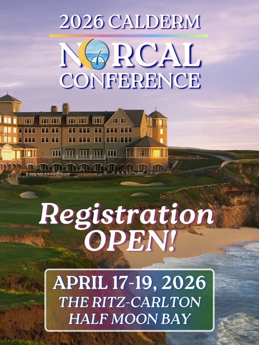 Cal_Derm's tweet photo. 🌊Advance your practice, connect with peers, and recharge by the coast!

Join us for the CalDerm 2026 NorCal Conference at the Ritz-Carlton, Half Moon Bay — one of our premier annual events for dermatology professionals🩺

Learn, network, &amp; be inspired!
🔗https://t.co/2h5uZhIS2f https://t.co/uvyN4rXmhA