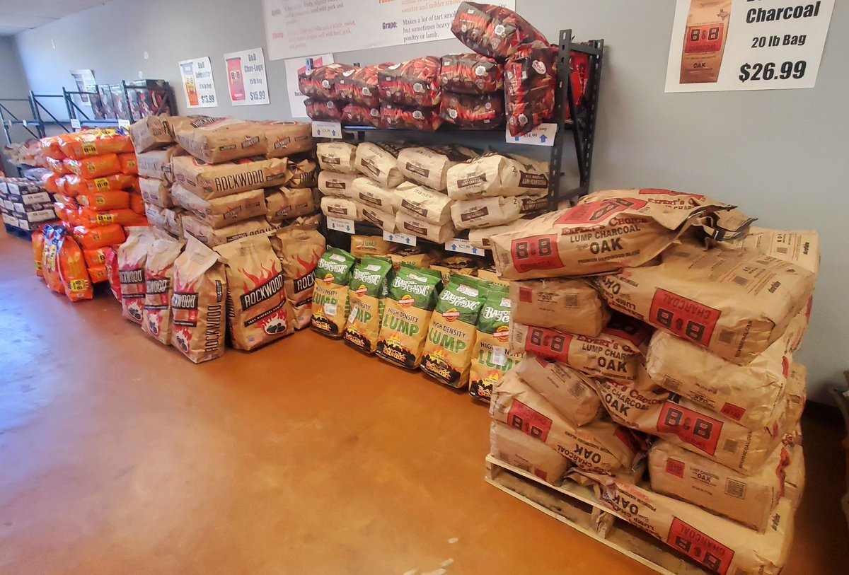Are you ready to 🔥 up your grill or smoker? Well we are fully stocked with premium charcoal! Jimmy can help you choose the best brand for your cookout!