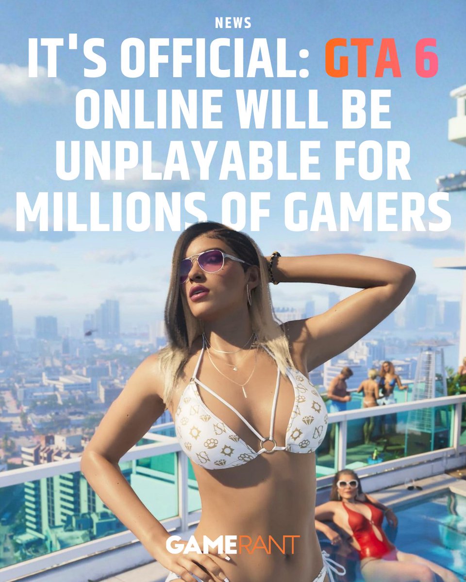 GameRant's tweet photo. Grand Theft Auto 6 will be impacted by Australia's new age verification law, which will mean millions of gamers will not be able to access the new game's online multiplayer mode. https://t.co/9Edyi9J992 https://t.co/WmojSKOhFo