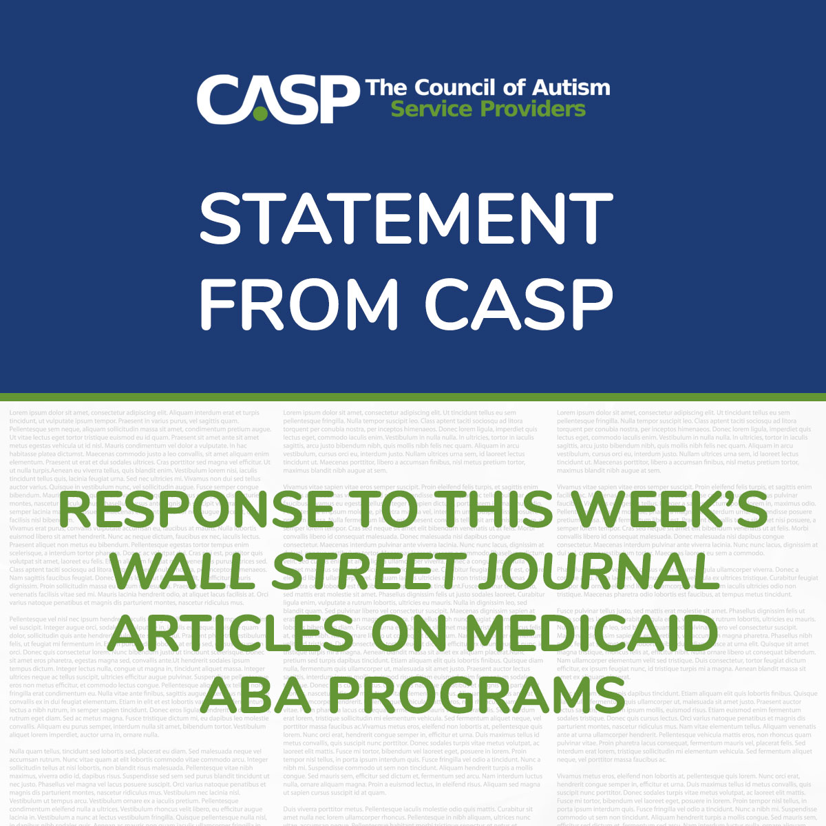 Council of Autism Service Providers tweet media