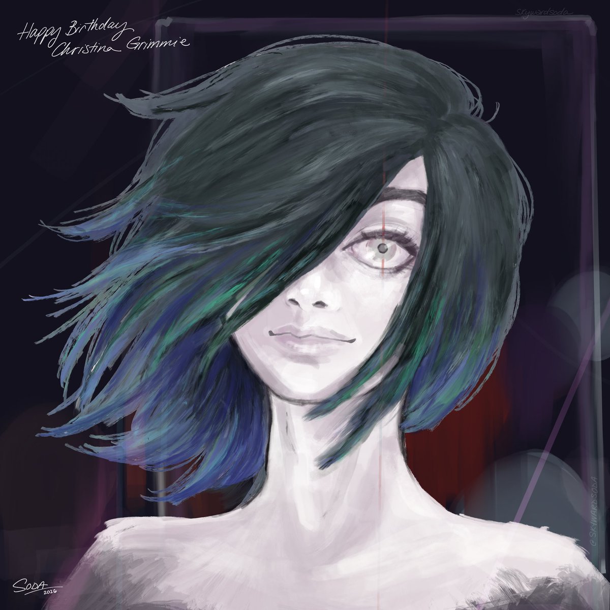 #christinagrimmie in an ishida sui style 💜 happy birthday to my touka 

#tokyoghoul #happygrimmieday