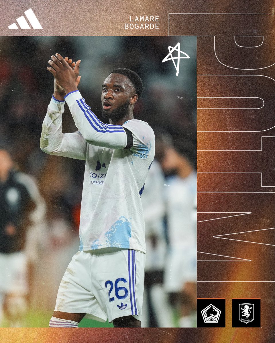 AVFCOfficial's tweet photo. Some shift tonight, Lammy 🤩

Your #UEL POTM: Lamare Bogarde! ✊

@adidas || #UpTheVilla https://t.co/rpZ13YMkxv
