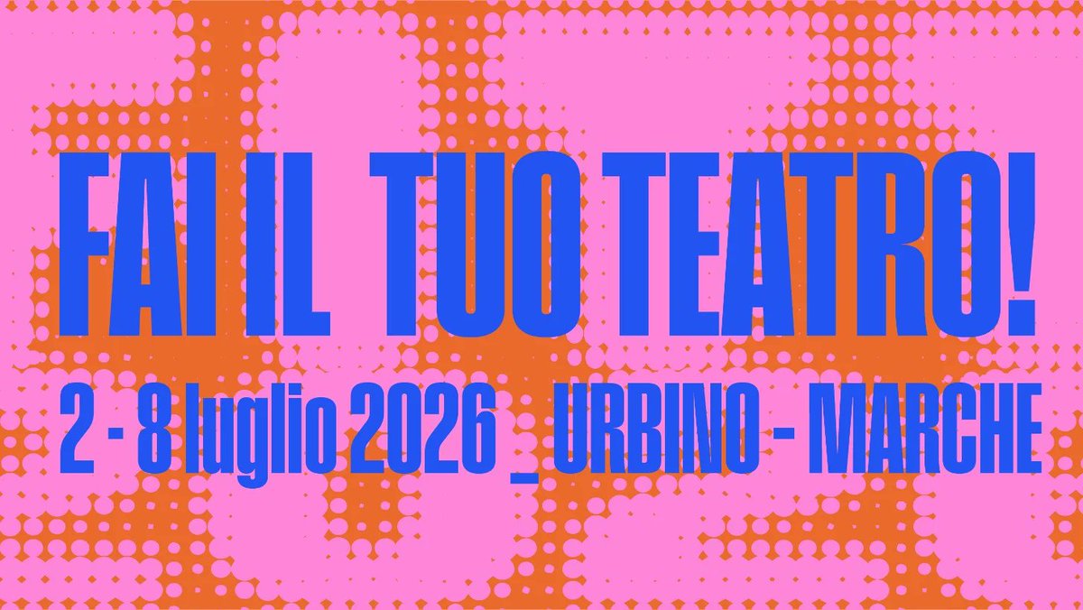 vivereurbino's tweet image. Al via la settima edizione di "FITT! - Fai il tuo Teatro!", candidature aperte fino al 4 maggio vivere.me/gBJY
#fitt #faiiltuoteatro #urbino #teatro