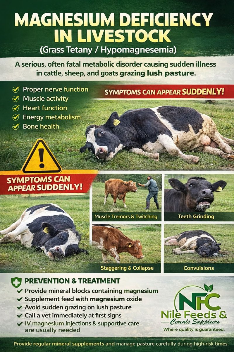 VeterinaryGate's tweet photo. Grass Tetany https://t.co/BPsDT1gxVb