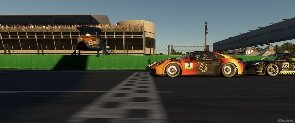PitSkillio's tweet photo. Photo finish in tonight’s iRacing Porsche Cup race.
Fought to the line and it came down to the final inches. #iRacing #SimRacing #PorscheCup #PhotoFinish #EsportsRacing #SimRacer #VirtualRacing #Racing https://t.co/8HyMNlP5pa