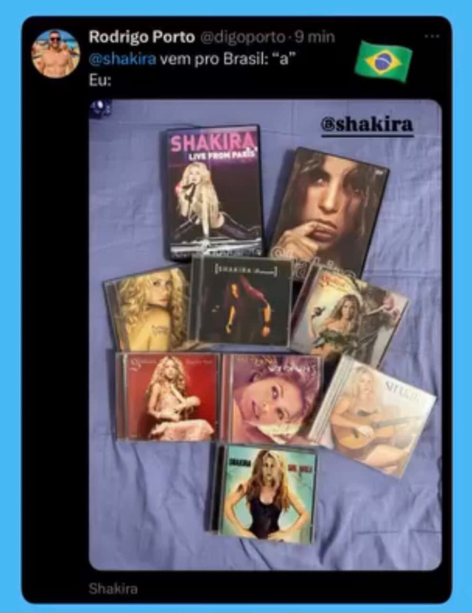 Ei <a href="/santander_br/">Santander Brasil</a> eu escuto a nossa loba rainha desde criança, estudei e aprendi espanhol por causa dela! (Além de fã sou dedicado 🤓😂). Fiz camisa para os dois shows do ano passado e tenho vários CDs e DVDs dela.