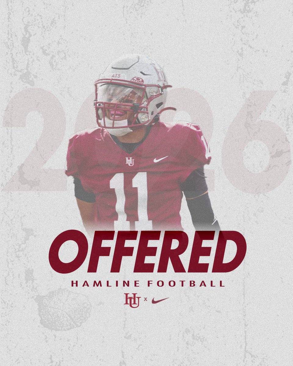 beauripp23's tweet photo. I'm excited to announce I've received an offer from @HamlineFootball! 
Thank you @coachdavies for this awesome opportunity!
 @CoachLeeXiong @coachmwood2 @CoachMHarris79 
@PrepRedzoneWI @PrepRedzone
@TravisBOUND @bennet_schmitz
@MJ_NFLDraft https://t.co/veaUjq4Vr5