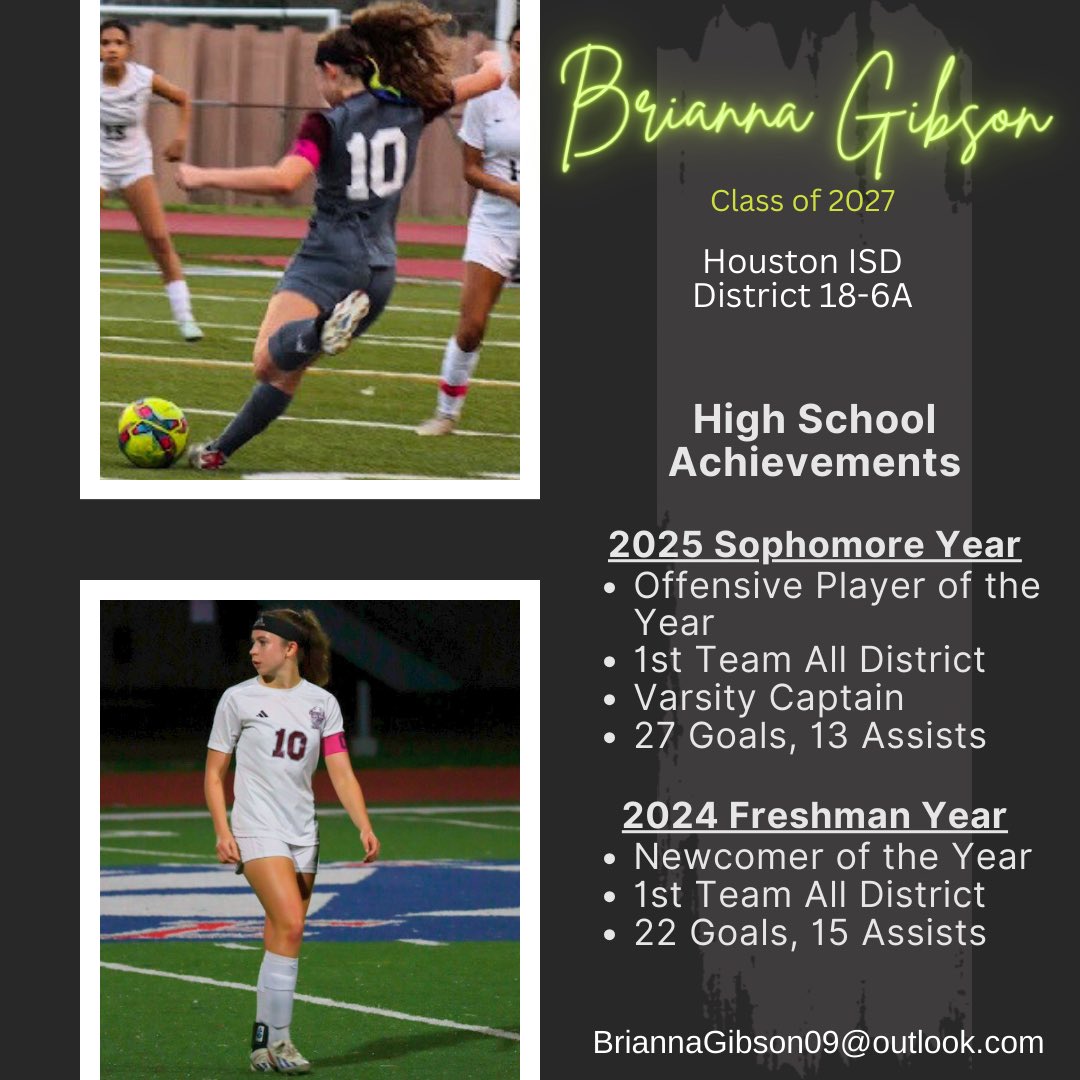 Fun Fact: I played center back my Sophomore season. 
Check those stats tho! ⤵️ 👀

UNCOMMITTED C/O 2027 MID ⚽️
Dec ‘26 Grad Eligible 

<a href="/UncommittedGrls/">UNCOMMITTED GIRLS for 🇺🇸 #CollegeSoccer</a> <a href="/nxt1sports/">NXT 1</a> @imyouthsoccer <a href="/KeyPlayerNation/">KeyPlayer®️Nation</a> @Bench424nmore <a href="/YAthletesF/">Young Athletes Fitness</a>
<a href="/50_50Pod/">The 50/50 Podcast ⚽️🎙</a> <a href="/nxt1sports/">NXT 1</a>