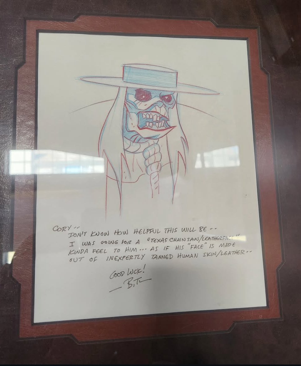 Some BTAS collector just revealed what might be the only image we have of TNBA Scarecrow’s face without the shadows holy shit dude