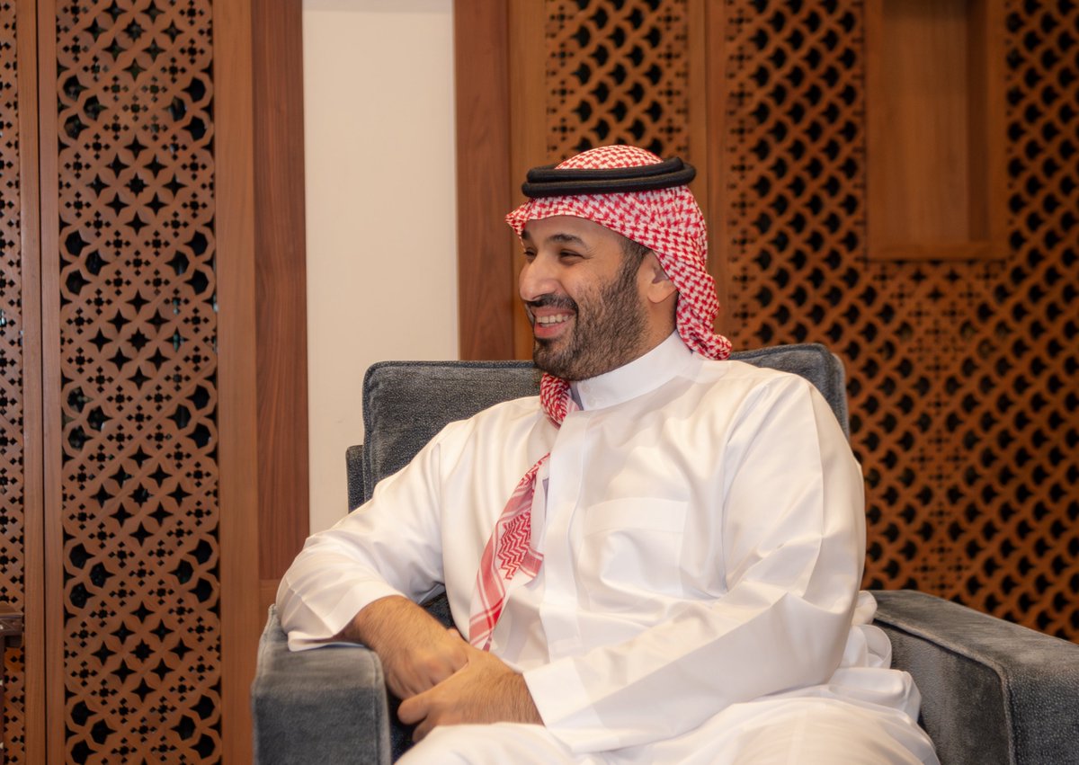 اطلالة سمو #ولي_العهد اليوم. 🤍🇸🇦