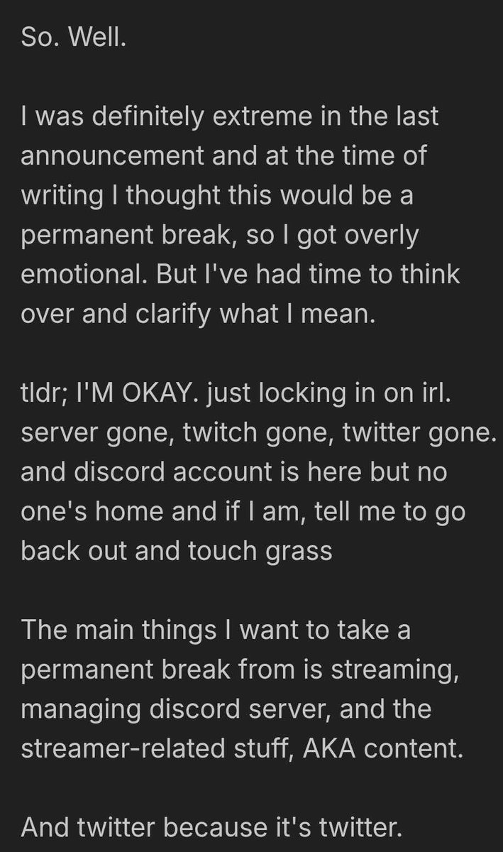 TTVKlayea's tweet photo. Mari had reached out to a friend, and she asked me to post this since my initial post reached a lot of people and people had questions. Hopefully this provides more context into her departure from streaming #goodluckMari  Please repost!! @Kaizured @cuddle_core @PhiDXGames https://t.co/pAwDThFnab