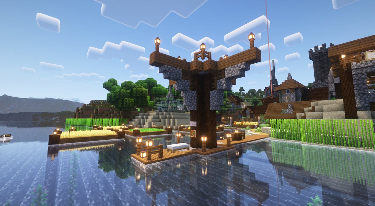 BrainrotSMP's tweet photo. Docks around #brainrotsmp #minecraftbuilds https://t.co/x16SeT70Y1