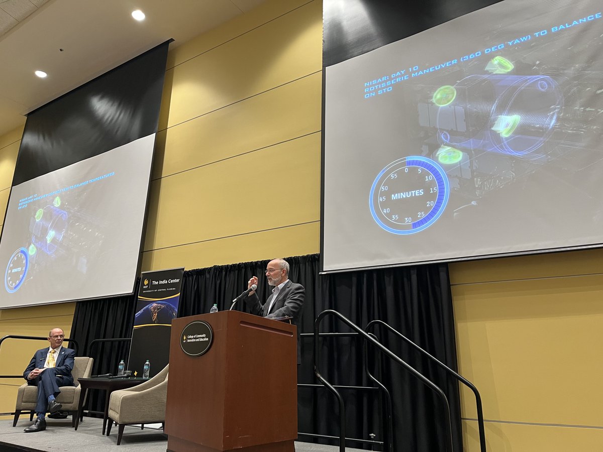 IndiaCenterUCF's tweet photo. The UCF India Center was proud to host our 2nd annual Distinguished Lecture with Dr. Paul Rosen, Project Scientist for the NASA‑ISRO NISAR mission, moderated by Dean Josh Colwell

@the_nuclearyogi https://t.co/eHmq3h9yu5