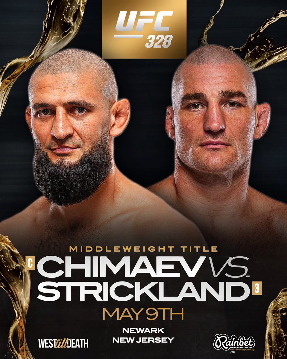 garyhgoodridge's tweet image. 🚨 Khamzat Chimaev vs. Sean Strickland is in the works for #UFC328 on May 9th in Newark, New Jersey! 

#ufc #mma (first rep. @realkevink )