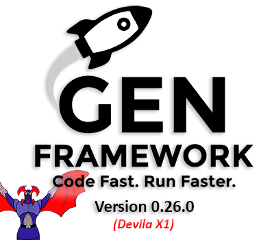 GENFramework's tweet photo. We are continuing the development of the GEN Framework.

New release:
 GEN Framework 0.26.0
Codename: Devila X1
This version brings improvements focused on build quality, portability, and developer experience.
More info: https://t.co/mEJ7OvBXxQ https://t.co/N0HqtnlmUK