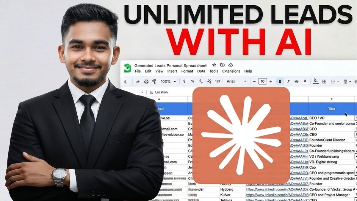Heykazitarek's tweet photo. Get Unlimited Leads with AI

Using Claude + Apify, you can automatically generate leads every day.

No manual searching
No wasting hours on prospecting

AI finds emails, companies &amp; contacts for you

Want the exact workflow?

✅Follow @Heykazitarek
❤️Like
🔁RT
Comment “SEND” https://t.co/lTIVyNjivx